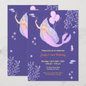 Angel Theme elegant Birthday Kaart (Voorkant / Achterkant)