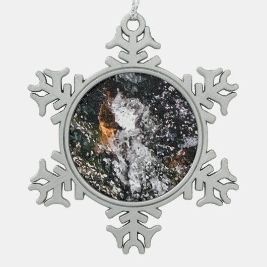 ANGEL TIN SNEEUWVLOK ORNAMENT (Voorkant)