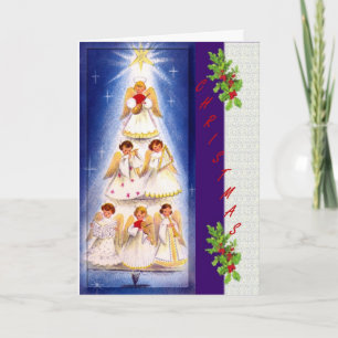 Angel Tree Choir Kerst Kaart