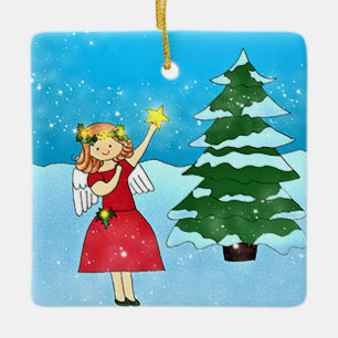 Angel Tree Star-keramiek Keramisch Ornament