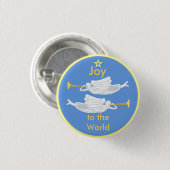 Angel trompets doen mee aan de wereld ronde button 3,2 cm (Voorkant /achterkant)