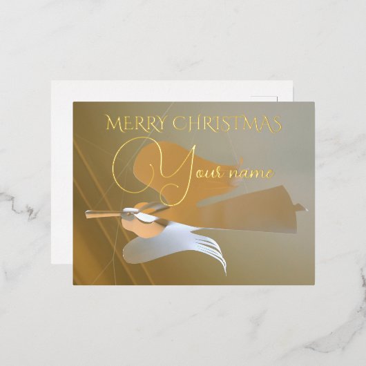 Angel-trompetten Folie Feestdagen Briefkaart (Voorkant / Achterkant)