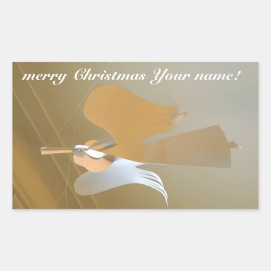 Angel-trompetten Rechthoekige Sticker (Voorkant)