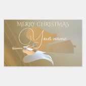 Angel-trompetten Rechthoekige Sticker (Voorkant)