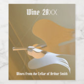 Angel-trompetten Wijn Etiket (Enkel label)