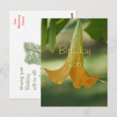 Angel Trumpet Briefkaart - elke gelegenheid aanpas (Voorkant / Achterkant)
