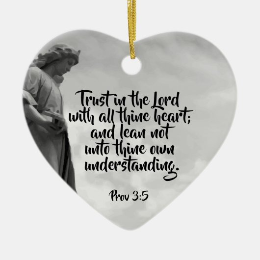 Angel Trust in the Lord Quote Inspirerend Keramisch Ornament (Voorkant)