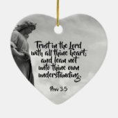 Angel Trust in the Lord Quote Inspirerend Keramisch Ornament (Achterkant)