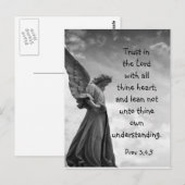Angel Trust in the Lord Quote Inspirerend Quote Briefkaart (Voorkant / Achterkant)