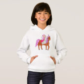 Angel Unicorn Girl's Pullover Hoodie (Voorkant volledig)