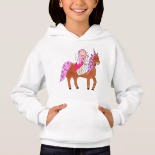 Angel Unicorn Girl's Pullover Hoodie