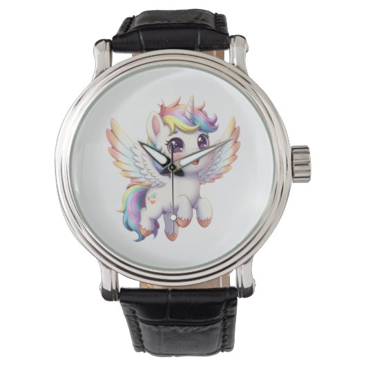Angel unicorn is so cute horloge (Voorkant)