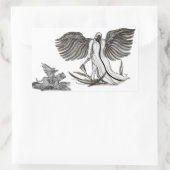 Angel Uriel Rechthoekige Sticker (Tas)