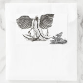 Angel Uriel Rechthoekige Sticker (Tas)