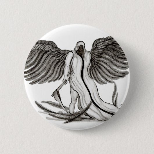 Angel Uriel Ronde Button 5,7 Cm (Voorkant)