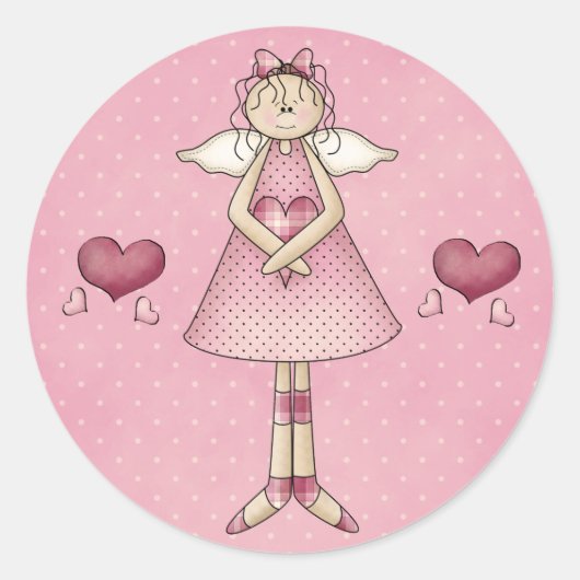 Angel Valentijnsdag Stickers (Voorkant)