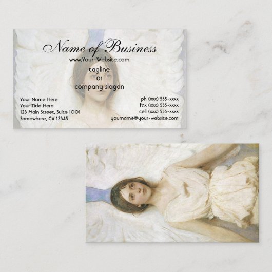 Angel van Abbott Thayer Visitekaartje (Voorkant / Achterkant)