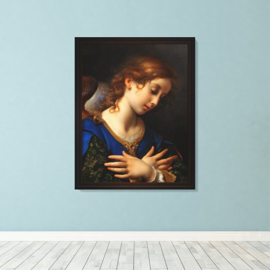 Angel van de aankondiging van Carlo Dolci Canvas Afdruk (Insitu (Houten vloer))
