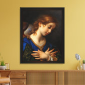 Angel van de aankondiging van Carlo Dolci Canvas Afdruk (Insitu (Woonkamer))
