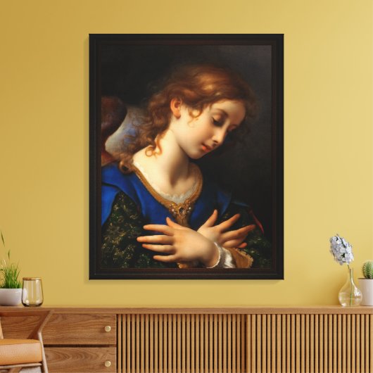 Angel van de aankondiging van Carlo Dolci Canvas Afdruk (Insitu (Woonkamer))