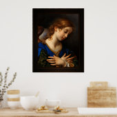 Angel van de aankondiging van Carlo Dolci Poster (Keuken)