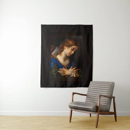 Angel van de aankondiging van Carlo Dolci Wandkleed (In situ)