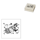 ANGEL VAN DE HOORZITTEN EN KITTEN RUBBER STEMP *Aa Rubberstempel (Gestempeld)