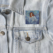 Angel van Vincent van Gogh Vierkante Button 5,1 Cm (In situ)