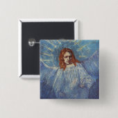 Angel van Vincent van Gogh Vierkante Button 5,1 Cm (Voorkant /achterkant)