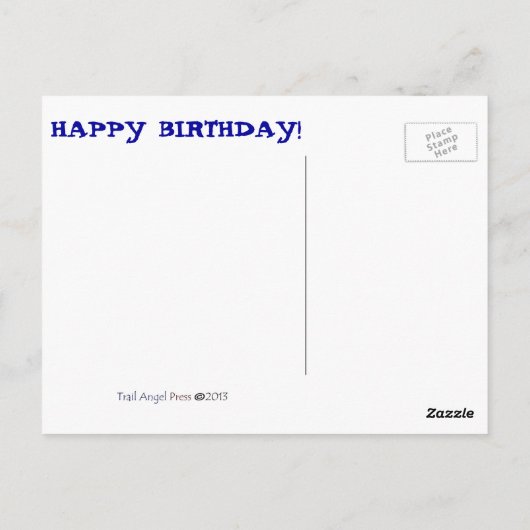 Angel Verjaardag Briefkaart (Achterkant)