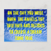 Angel Verjaardag Briefkaart (Voorkant)