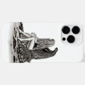Angel, verloren in gedachte, zwart-wit design Case-Mate iPhone case (Achterkant (horizontaal))