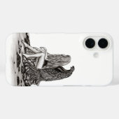 Angel, verloren in gedachte, zwart-wit design Case-Mate iPhone case (Achterkant (horizontaal))