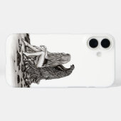 Angel, verloren in gedachte, zwart-wit design Case-Mate iPhone case (Achterkant (horizontaal))