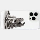 Angel, verloren in gedachte, zwart-wit design Case-Mate iPhone case (Achterkant (horizontaal))