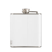 Angel, verloren in gedachte, zwart-wit design heupfles (Achterkant)