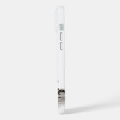 Angel, verloren in gedachte, zwart-wit design iPhone hoesje (Linkerkant)