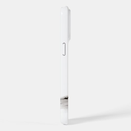 Angel, verloren in gedachte, zwart-wit design iPhone hoesje (Rechterkant)