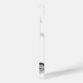 Angel, verloren in gedachte, zwart-wit design iPhone hoesje (Linkerkant)