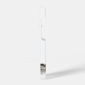 Angel, verloren in gedachte, zwart-wit design iPhone hoesje (Linkerkant)