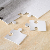 Angel, verloren in gedachte, zwart-wit design legpuzzel (Zijkant)