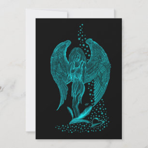 Angel verloren in Love, black and green Design