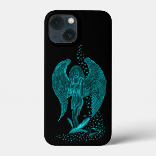 Angel verloren in Love, black and green Design Case-Mate iPhone Case
