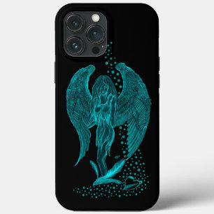Angel verloren in Love, black and green Design Case-Mate iPhone Case