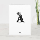 Angel verloren in Love, black and green Design Feestdagen Kaart (Achterkant)