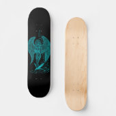 Angel verloren in Love, black and green Design Persoonlijk Skateboard (Voorkant)