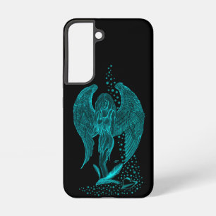 Angel verloren in Love, black and green Design Samsung Galaxy Hoesje