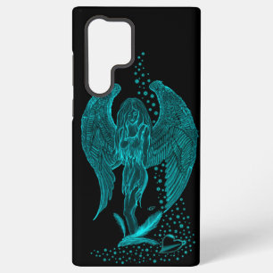 Angel verloren in Love, black and green Design Samsung Galaxy Hoesje