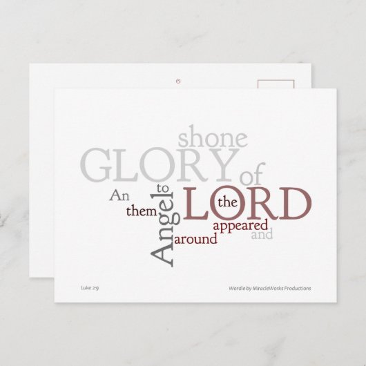 Angel verschenen briefkaart (Voorkant / Achterkant)