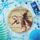 angel-versiering op muziek papieren bordje (Feest)